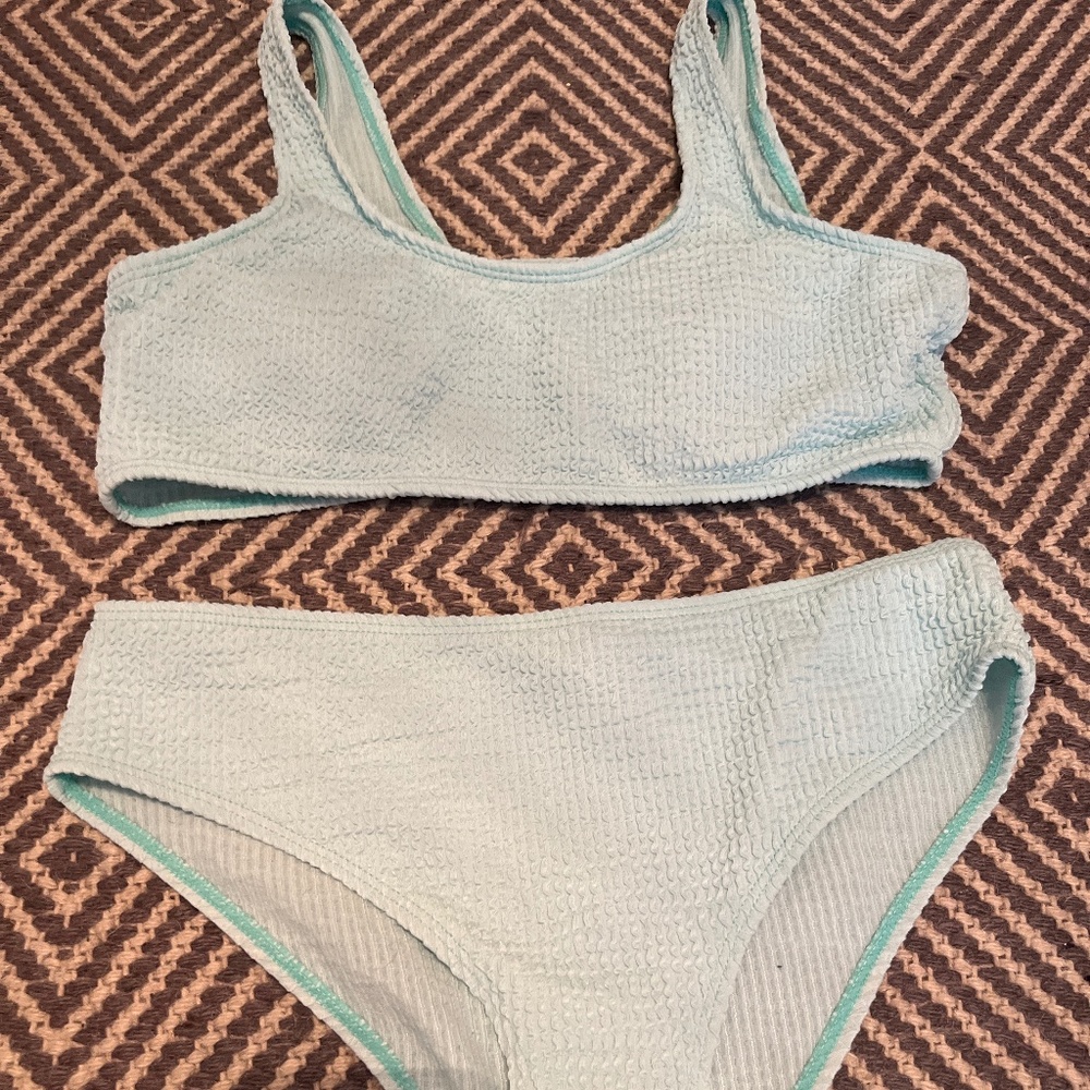 blue bathing suit